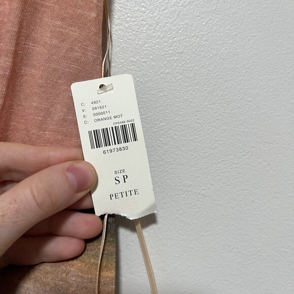 Pilcro Anthropologie NWT Sunset Dyed Motif Twist Back Tank Top Small Petite‎ - Picture 5 of 8